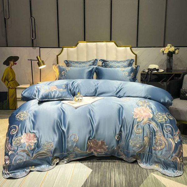 bedding sets luxury soft cozy satin silk cotton classical flower embroidery set double duvet cover pillowcases 3pcs home textiles
bedding sets luxury soft cozy satin silk cotton classical flower embroidery set double duvet cover pillowcases 3pcs home textiles