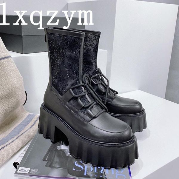 boots est platform genuine leather lace-up ankle ladies high-quality short female fashion mesh for women, Black
boots est platform genuine leather lace-up ankle ladies high-quality short female fashion mesh for women, Black