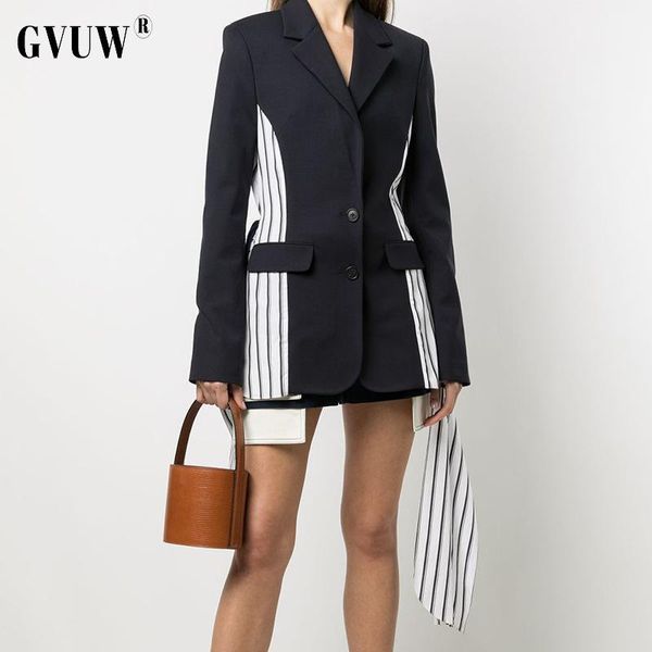 women's suits & blazers gvuw fashion blazer 2021 autumn design feeling two button splicing short waist versatile suit coat kb8046, White;black
women's suits & blazers gvuw fashion blazer 2021 autumn design feeling two button splicing short waist versatile suit coat kb8046, White;black