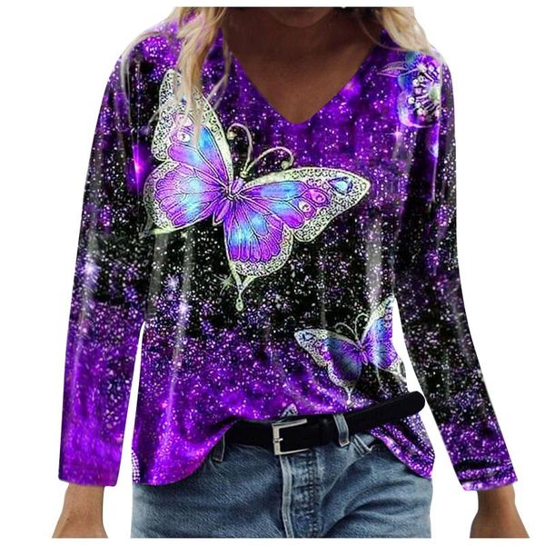 women's t-shirt hoodies female harajuku cotton fashion autumn butterfly printed long sleeve round-neck loose clothes, White
women's t-shirt hoodies female harajuku cotton fashion autumn butterfly printed long sleeve round-neck loose clothes, White