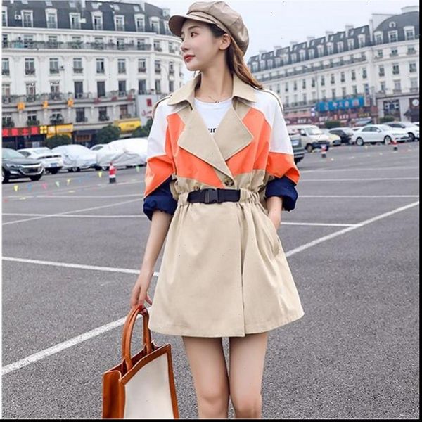 2021 autumn winter korean version of the long windbreaker jacket female new casual popular loose student jacket, Black;brown
2021 autumn winter korean version of the long windbreaker jacket female new casual popular loose student jacket, Black;brown