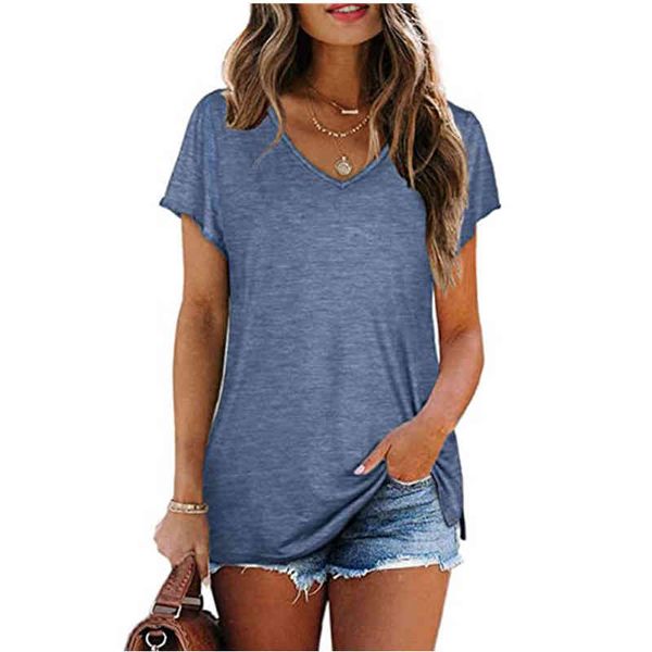 oversized t-shirt summer female v-neck loose short sleeve t-shirts casual solid color ladies pullover women tee shirt, White
oversized t-shirt summer female v-neck loose short sleeve t-shirts casual solid color ladies pullover women tee shirt, White