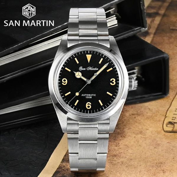 wristwatches 2021 san martin explorer series men automatic mechanical watch classic retro design nh35 sapphire diving reloj hombre, Slivery;brown
wristwatches 2021 san martin explorer series men automatic mechanical watch classic retro design nh35 sapphire diving reloj hombre, Slivery;brown