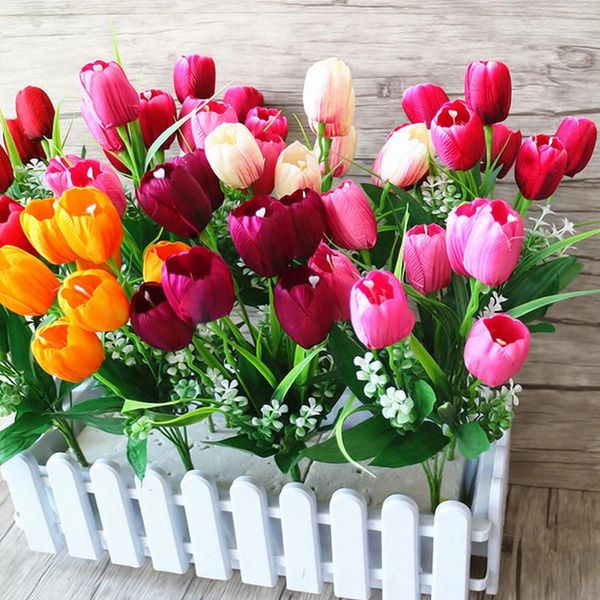wedding flowers 7 heads pu fake artificial silk tulips flores bouquets artificial flowers for home party wedding decoration
wedding flowers 7 heads pu fake artificial silk tulips flores bouquets artificial flowers for home party wedding decoration