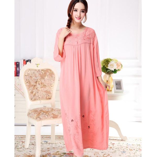 women's sleepwear womens nightgown 100% cotton embroidery floral night gown princess oversize dresssleep shirt lingerie robe female, Black;red
women's sleepwear womens nightgown 100% cotton embroidery floral night gown princess oversize dresssleep shirt lingerie robe female, Black;red