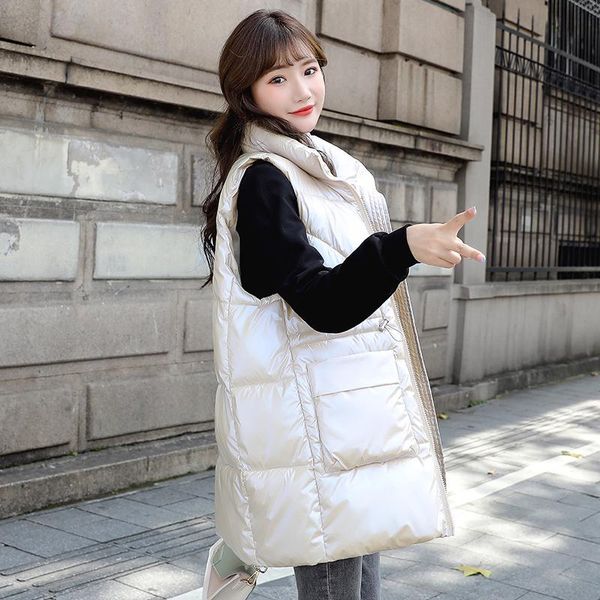 women's vests 2021 women winter jacket warm plus size 3xl down cotton sleeveless female zipper mandarin collar medium waistcoats, Black;white
women's vests 2021 women winter jacket warm plus size 3xl down cotton sleeveless female zipper mandarin collar medium waistcoats, Black;white