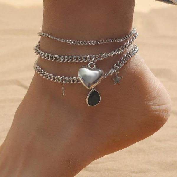 anklets bohemian summer beach anklet vintage double layer heart star chain ankle bracelet jewellery for women jewelry, Red;blue
anklets bohemian summer beach anklet vintage double layer heart star chain ankle bracelet jewellery for women jewelry, Red;blue