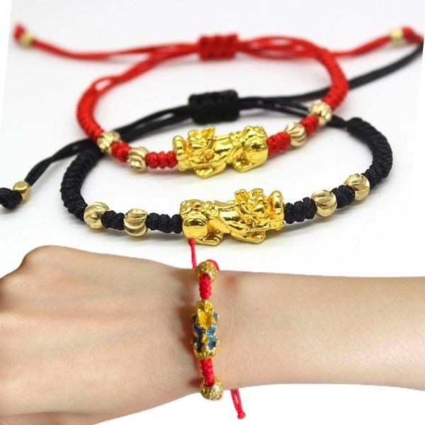 beaded, strands pixiu handmade braided bracelets gold charm bracelet for women men lucky wealth black red color wrist chain birthday gift
beaded, strands pixiu handmade braided bracelets gold charm bracelet for women men lucky wealth black red color wrist chain birthday gift
