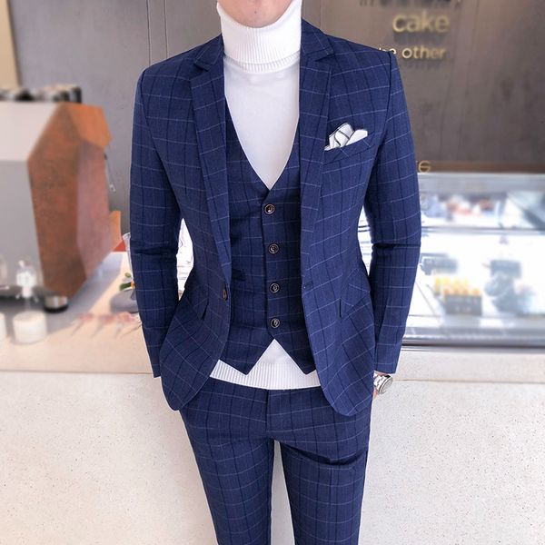 men's suits & blazers classic male plaid suit, slim fit shirt, wedding attire at night, british style, with plaid, formal, men's c, White;black
men's suits & blazers classic male plaid suit, slim fit shirt, wedding attire at night, british style, with plaid, formal, men's c, White;black