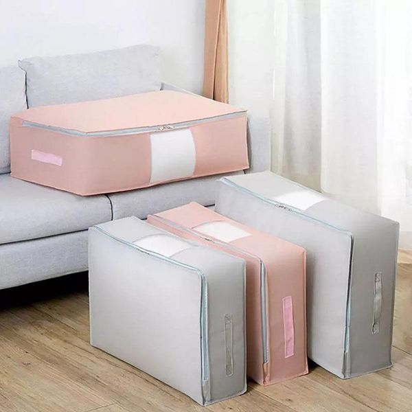 clothing & wardrobe storage thickened non-woven quilt bag household groceries box portable folding bed bedding container
clothing & wardrobe storage thickened non-woven quilt bag household groceries box portable folding bed bedding container