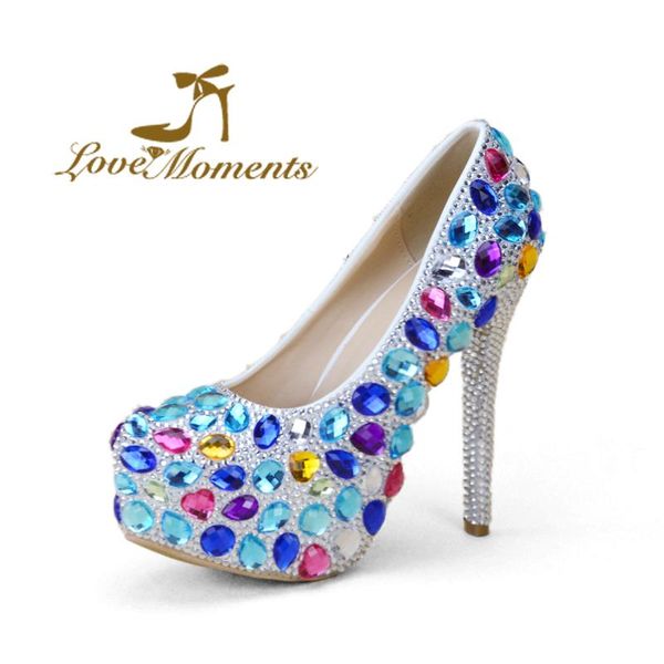 dress shoes love moments wedding multicolor crystal platform fashion design lady's high heel bridal party blue stone, Black
dress shoes love moments wedding multicolor crystal platform fashion design lady's high heel bridal party blue stone, Black