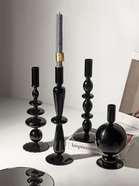 candle holders black glass candlestick modern simple geometric modeling wedding decoration living room portavelas home decor
candle holders black glass candlestick modern simple geometric modeling wedding decoration living room portavelas home decor