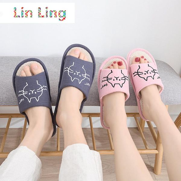 slippers house couples flax cartoon cats bedroom breathable flat ladies shoes non-slip indoor women cat slides, Black
slippers house couples flax cartoon cats bedroom breathable flat ladies shoes non-slip indoor women cat slides, Black