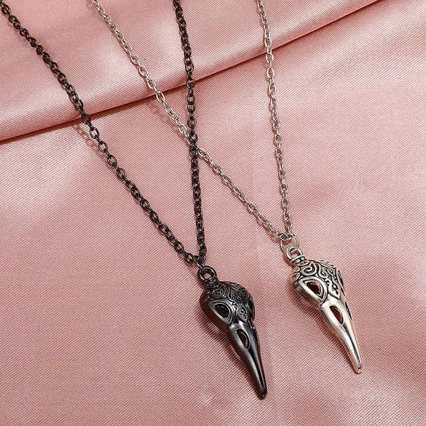 pendant necklaces gothic punk crow skull necklace for women and men cold wind clavicle chain halloween gift, Silver
pendant necklaces gothic punk crow skull necklace for women and men cold wind clavicle chain halloween gift, Silver