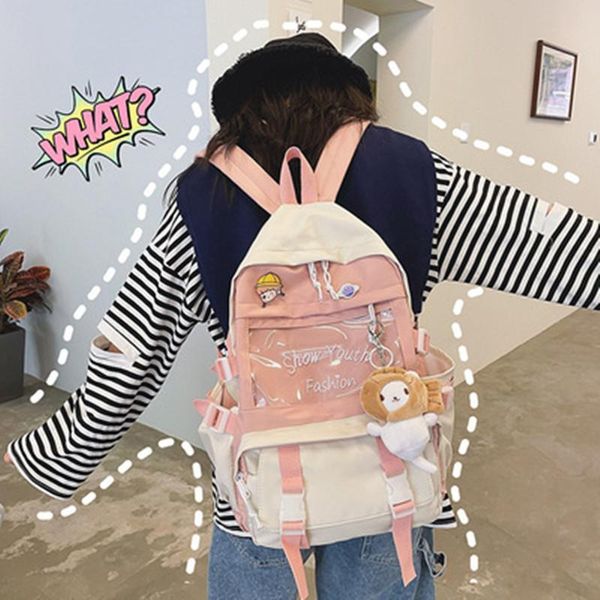 backpack color contrast school student lapbackpacks travel women's girl casual literary ladies rucksack waterproof schoolbag
backpack color contrast school student lapbackpacks travel women's girl casual literary ladies rucksack waterproof schoolbag