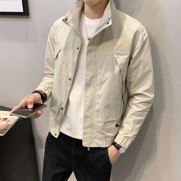 men's jackets 2021 spring fashion casual slim overcoats male stand collar short men solid color thin outerwear o71, Black;brown
men's jackets 2021 spring fashion casual slim overcoats male stand collar short men solid color thin outerwear o71, Black;brown