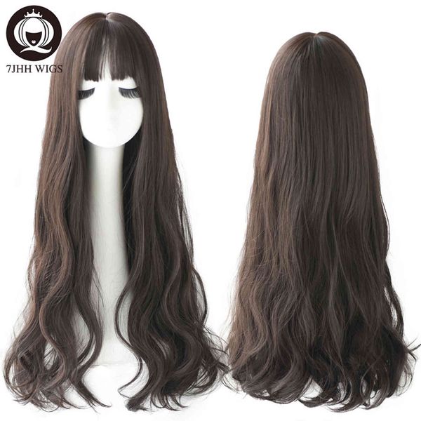 7jhh popular brown ash long deep wave hair lolita wigs with bangs synthetic wig for women fashion thick curls girl, Black;brown
7jhh popular brown ash long deep wave hair lolita wigs with bangs synthetic wig for women fashion thick curls girl, Black;brown