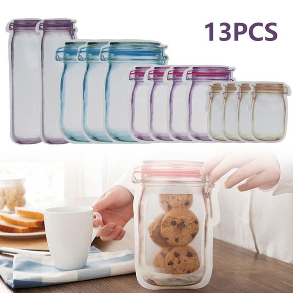 storage bags 13pcs reusable mason jar bottles nuts candy cookies bag zipper sealed kitchen organizer fresh food
storage bags 13pcs reusable mason jar bottles nuts candy cookies bag zipper sealed kitchen organizer fresh food