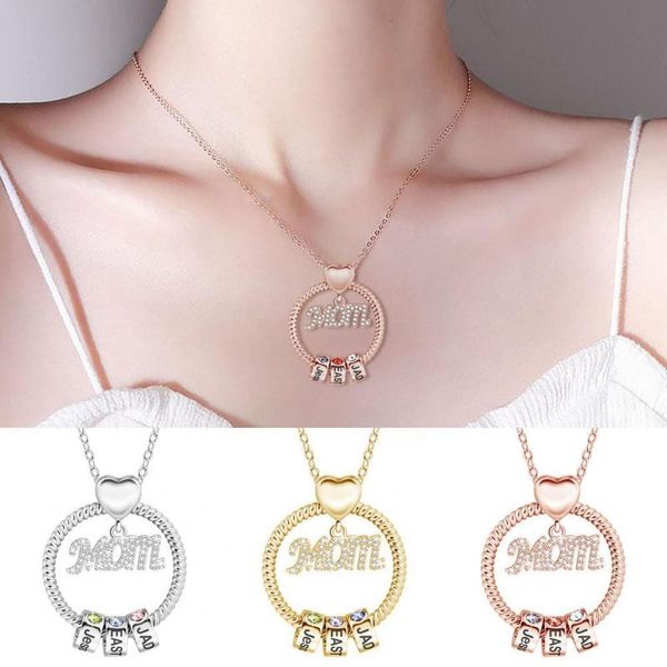 pendant necklaces fashion party jewelry women circle birthstone beads mom letter chain necklace diy gifts 2021, Silver
pendant necklaces fashion party jewelry women circle birthstone beads mom letter chain necklace diy gifts 2021, Silver