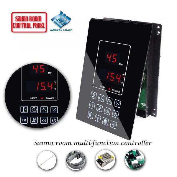 smart home control 4.5kw c/f temperature unit sauna room electric heating countdown thermostat for multi-function mp3, fm, lights, fan, aux
smart home control 4.5kw c/f temperature unit sauna room electric heating countdown thermostat for multi-function mp3, fm, lights, fan, aux