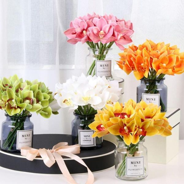 decorative flowers & wreaths artificial orchid real touch cymbidium flower bridal bouquet wedding decoration for table arrangement
decorative flowers & wreaths artificial orchid real touch cymbidium flower bridal bouquet wedding decoration for table arrangement