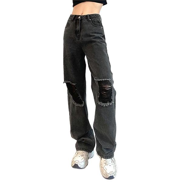 women's pants & capris women fashion high waist ripped jeans ladies female stylish for shopping daily wear, Black;white
women's pants & capris women fashion high waist ripped jeans ladies female stylish for shopping daily wear, Black;white