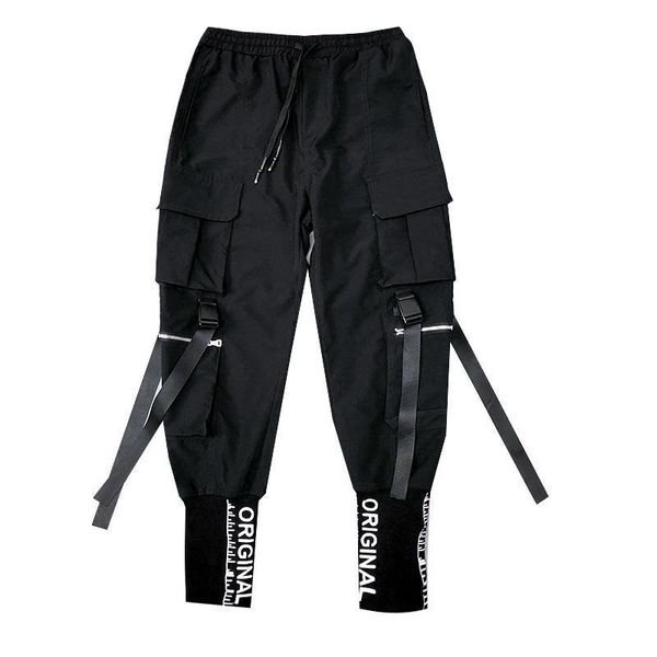 men's pants spring and autumn overalls male embroidery dark trend large pocket streamer loose hip hop leggings harem, Black
men's pants spring and autumn overalls male embroidery dark trend large pocket streamer loose hip hop leggings harem, Black