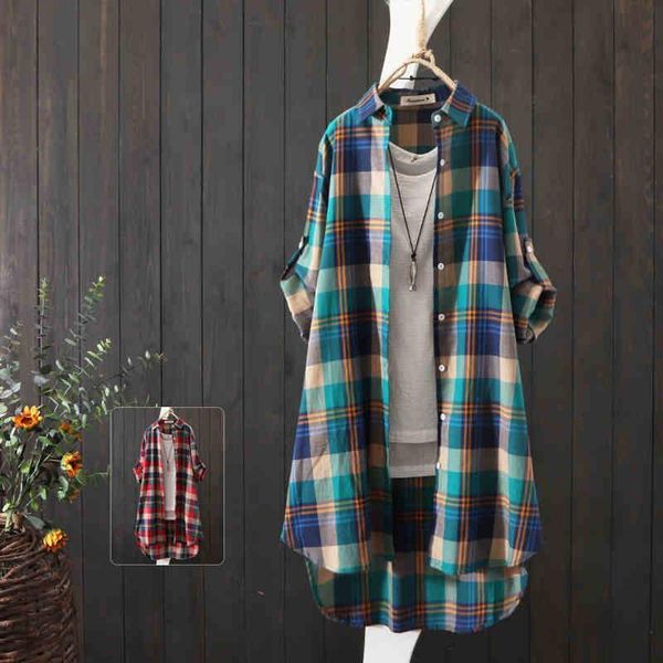 100% cotton plaid shirt long sleeve 2021 women autumn summer new fashion button up casua loose blouse plus size, White
100% cotton plaid shirt long sleeve 2021 women autumn summer new fashion button up casua loose blouse plus size, White