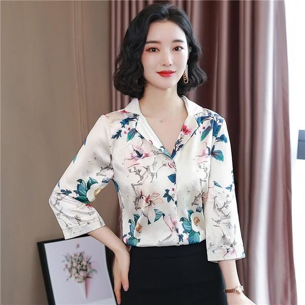 elegant office lady v neck blouse korean fashion silk women shirts vintage satin blouses shirts plus size womens silk shirt, White
elegant office lady v neck blouse korean fashion silk women shirts vintage satin blouses shirts plus size womens silk shirt, White