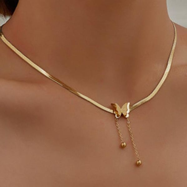 pendant necklaces 2021 stainless steel necklace for women gold color fashion simple butterfly/letter/heart jewelry gifts,1pcs, Silver
pendant necklaces 2021 stainless steel necklace for women gold color fashion simple butterfly/letter/heart jewelry gifts,1pcs, Silver
