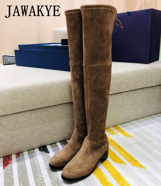 boots classic chunky low heel women round toe suede slip-on lace up long designer runway dress over the knee, Black
boots classic chunky low heel women round toe suede slip-on lace up long designer runway dress over the knee, Black