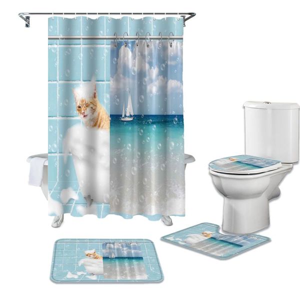 bathroom bathtub shower curtain cat foam waterproof bathroom curtain durable shower curtains set rugs toilet lid cover bath mat
bathroom bathtub shower curtain cat foam waterproof bathroom curtain durable shower curtains set rugs toilet lid cover bath mat