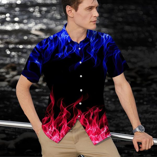 men's casual shirts fashion flame summer shirt vertical printing single-breasted collar short-sleeved loose hawaiian henry, White;black
men's casual shirts fashion flame summer shirt vertical printing single-breasted collar short-sleeved loose hawaiian henry, White;black
