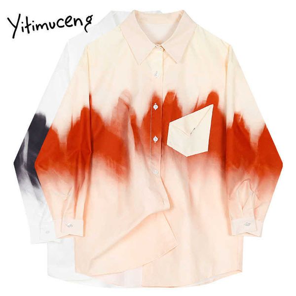 yitimuceng tie dye print blouse women button shirts loose spring fashion long sleeve single breasted 210601, White
yitimuceng tie dye print blouse women button shirts loose spring fashion long sleeve single breasted 210601, White