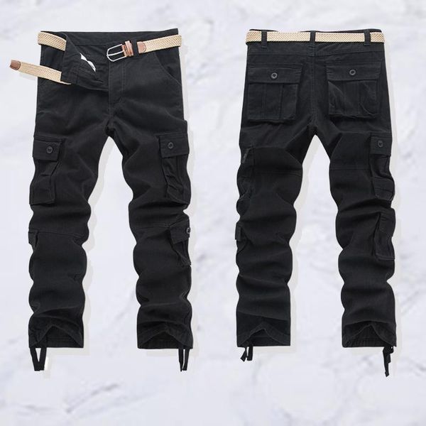 men's camouflage tactical pants loose straight leg casual multi-pocket trousers male work pant outdoor tide army pant overalls, Black
men's camouflage tactical pants loose straight leg casual multi-pocket trousers male work pant outdoor tide army pant overalls, Black