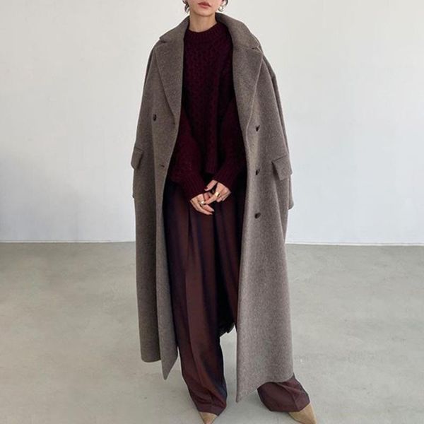 women's wool & blends 2021 elegant clothing fashion casaco feminino office lady autumn style slim lazy wind raincoat, Black
women's wool & blends 2021 elegant clothing fashion casaco feminino office lady autumn style slim lazy wind raincoat, Black