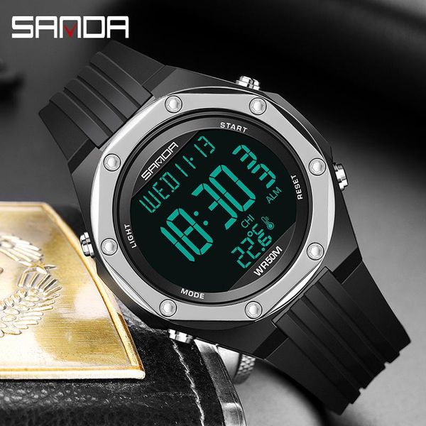 wristwatches sanda fashion military men's watches body temperature monitor 50m waterproof sports watch led electronic 6028, Slivery;brown
wristwatches sanda fashion military men's watches body temperature monitor 50m waterproof sports watch led electronic 6028, Slivery;brown