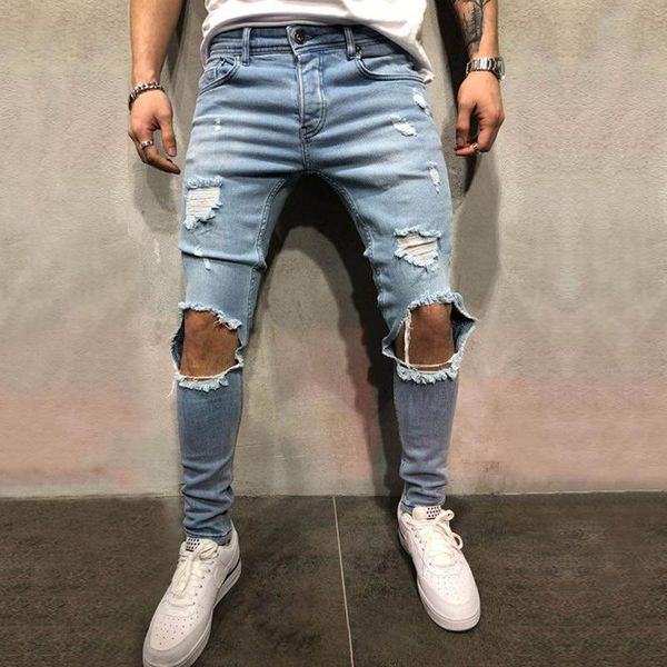men's jeans fashion men ripped casual slim biker denim pants hip hop street skinny stretch pencil cowboy trousers mens long blu, Blue
men's jeans fashion men ripped casual slim biker denim pants hip hop street skinny stretch pencil cowboy trousers mens long blu, Blue