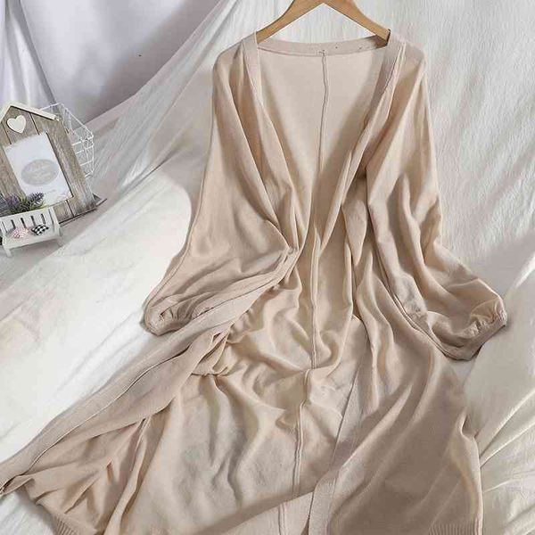 women's sweaters summer long cardigan knitted jacket with cardigan korean pure color simple loose sunscreen shirt cardigans for wo, White;black
women's sweaters summer long cardigan knitted jacket with cardigan korean pure color simple loose sunscreen shirt cardigans for wo, White;black