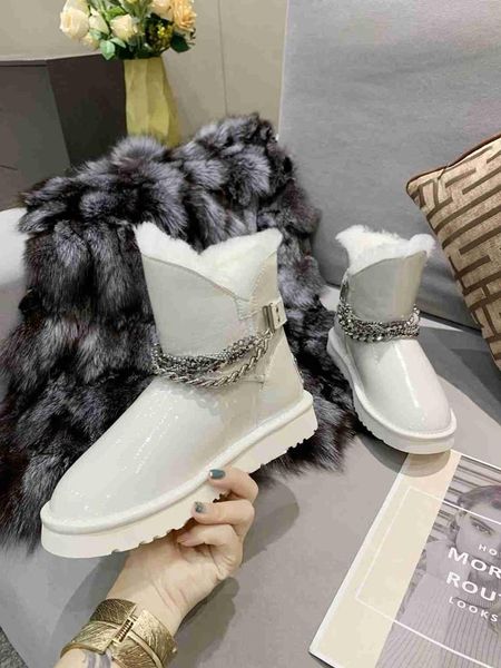 boots woman snow luxury designer brand ladies shoes genuine leather metal chain fashion zapatos de mujer, Black
boots woman snow luxury designer brand ladies shoes genuine leather metal chain fashion zapatos de mujer, Black
