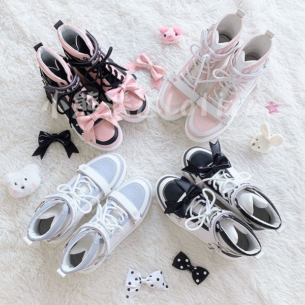 platform lolita boots executing mid-heels student sports kawaii uniform bowknot high women's shoes kqmd, Black
platform lolita boots executing mid-heels student sports kawaii uniform bowknot high women's shoes kqmd, Black
