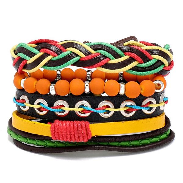bangle jessingshow 4pcs/set leather bracelet bangles jamaica vintage men jewelry punk rock wrap bracelets gift, Black
bangle jessingshow 4pcs/set leather bracelet bangles jamaica vintage men jewelry punk rock wrap bracelets gift, Black