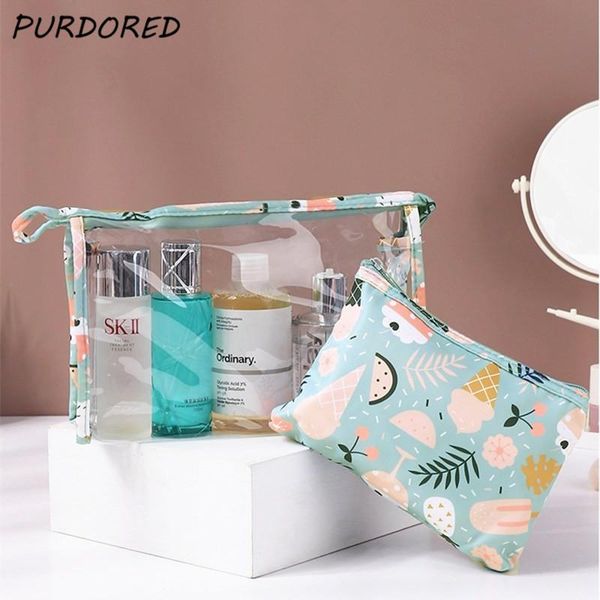 cosmetic bags & cases purdored 2 pcs/set clear cartoon bag pvc travel printed makeup women waterproof zipper storage
cosmetic bags & cases purdored 2 pcs/set clear cartoon bag pvc travel printed makeup women waterproof zipper storage
