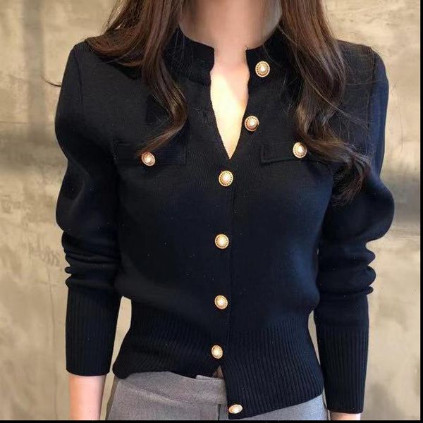 korean button single breasted sweaters cardigan coat autumn fashion slim long sleeve women sweater knitted womens clothing, White;black
korean button single breasted sweaters cardigan coat autumn fashion slim long sleeve women sweater knitted womens clothing, White;black