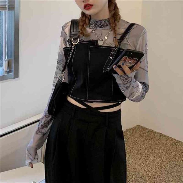 design patchwork fashion korean style women tanks streetwear loose chic elegant summer casual black simple ins, White
design patchwork fashion korean style women tanks streetwear loose chic elegant summer casual black simple ins, White