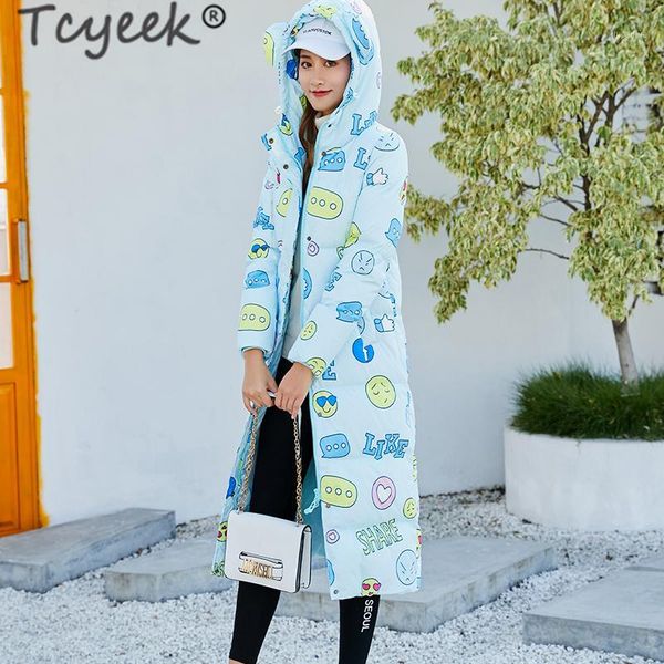 tcyeek winter womens down jacket x-long down coat female cute print thick 90% duck warm clothes hooded jackets hiver lw13991, Black
tcyeek winter womens down jacket x-long down coat female cute print thick 90% duck warm clothes hooded jackets hiver lw13991, Black