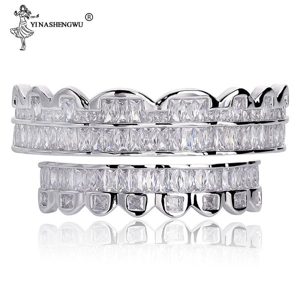 new plated hip hop teeth grillz & bottom grills set with silicone real shiny grill sets bling cubic zircon men jewelry, Slivery;golden
new plated hip hop teeth grillz & bottom grills set with silicone real shiny grill sets bling cubic zircon men jewelry, Slivery;golden