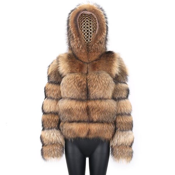 women's fur & faux real raccoon hat sleeves detachable coat plus size clothes natural winter women round neck warm fashion thick style, Black
women's fur & faux real raccoon hat sleeves detachable coat plus size clothes natural winter women round neck warm fashion thick style, Black