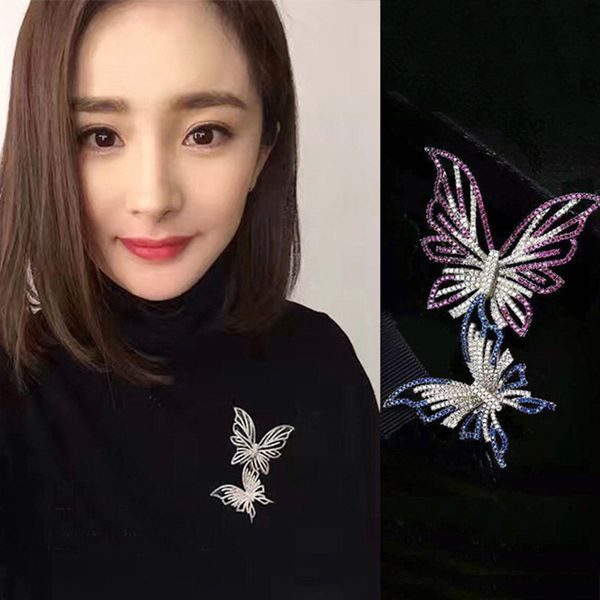color double butterfly brooch lovely two butterfly broochs crystal diamond brooch, Red;brown
color double butterfly brooch lovely two butterfly broochs crystal diamond brooch, Red;brown
