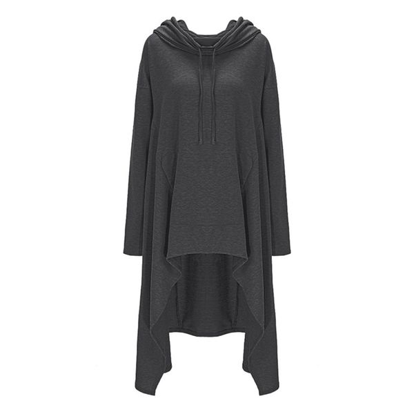 women autumn new fashion long asymmetric casual hoodie solid multi color long sleeve drawstring hooded plus size sweatshirt y200608, Black
women autumn new fashion long asymmetric casual hoodie solid multi color long sleeve drawstring hooded plus size sweatshirt y200608, Black